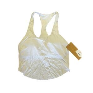 NWT Niyama Sol tie tank white top with bra size S yoga activewear